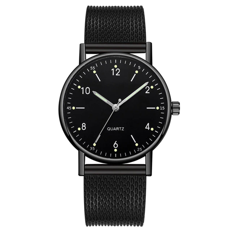 " "Heart Dial Unisex Mesh Strap Watch"