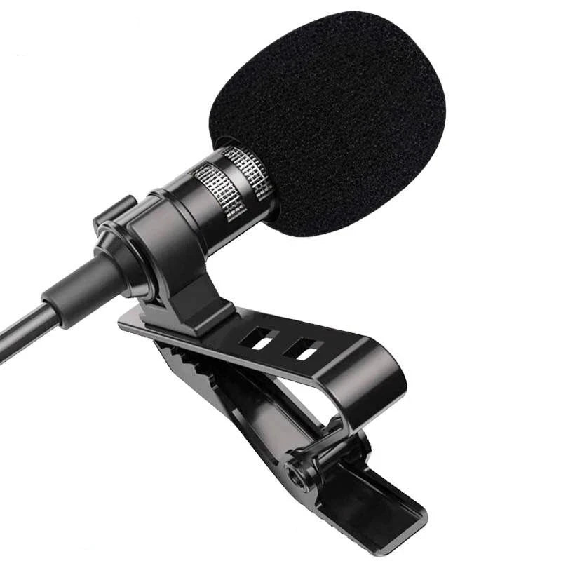  "ClipVoice 1.5M: Mini Portable Lavalier Mic with Multi-Connect"