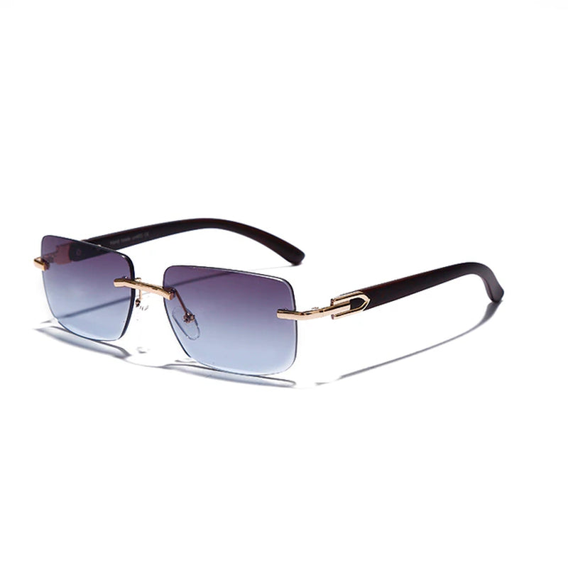  "Rimless Rectangle UV400 Sunglasses