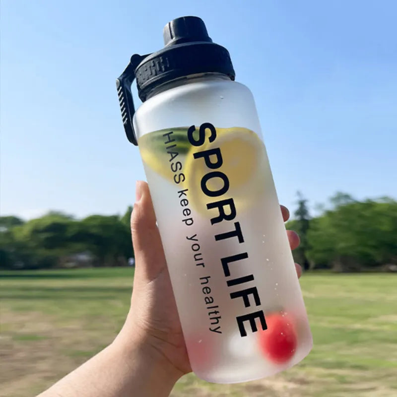 1000Ml Sports Water Bottle Frosted Space Cup Large Capacity Leakproof Drinking Bottles Outdoor Travel Kettle