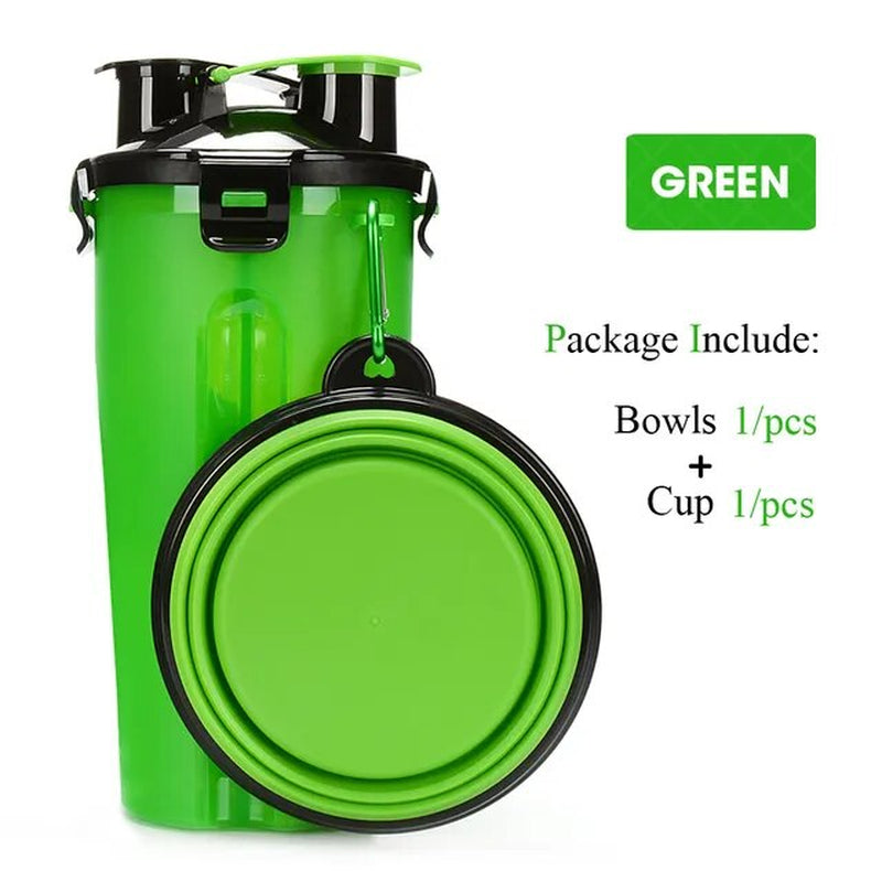 Pet Travel Duo: Collapsible Bottle & Bowl Combo"