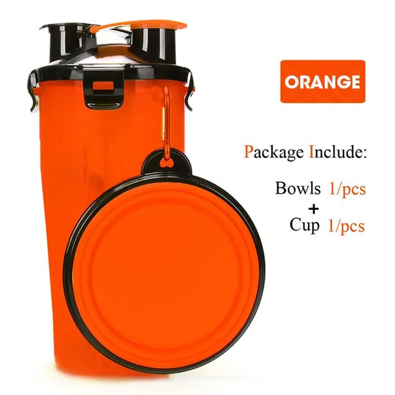 Pet Travel Duo: Collapsible Bottle & Bowl Combo"