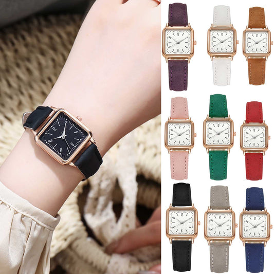 "Exquisite Quartz Watch for Women: Stylish Hand-Wind Design, Luminous Details, Leather Strap - A Must-Have Winner in Digital Wristwatches!"