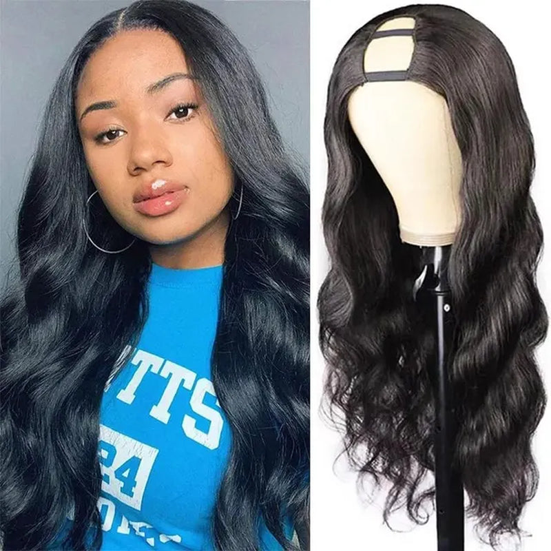 Upgrade Your Style with Brazilian Body Wave U-Part Human Wig"