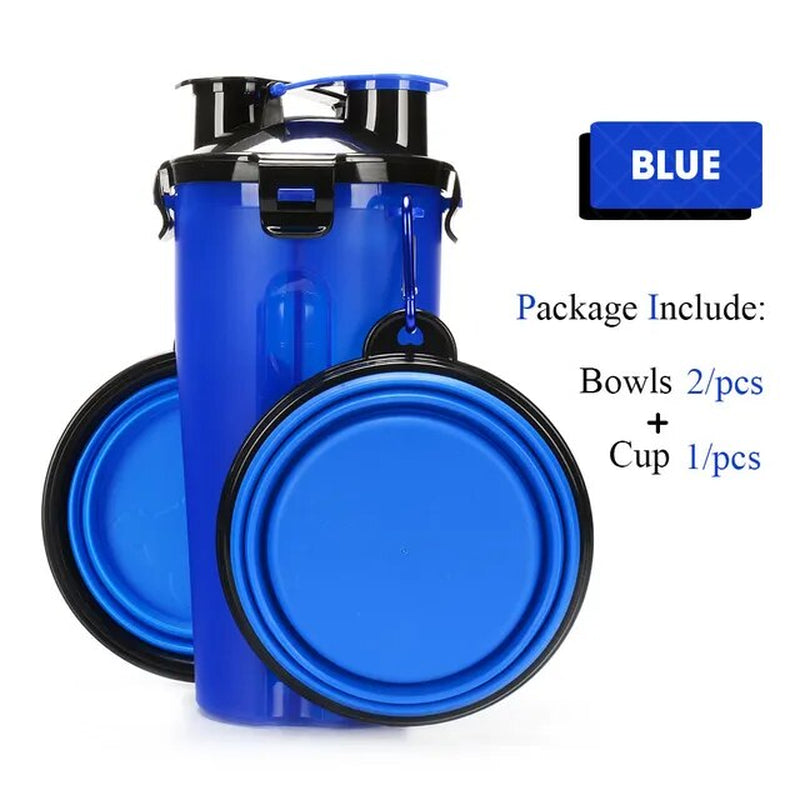 Pet Travel Duo: Collapsible Bottle & Bowl Combo"