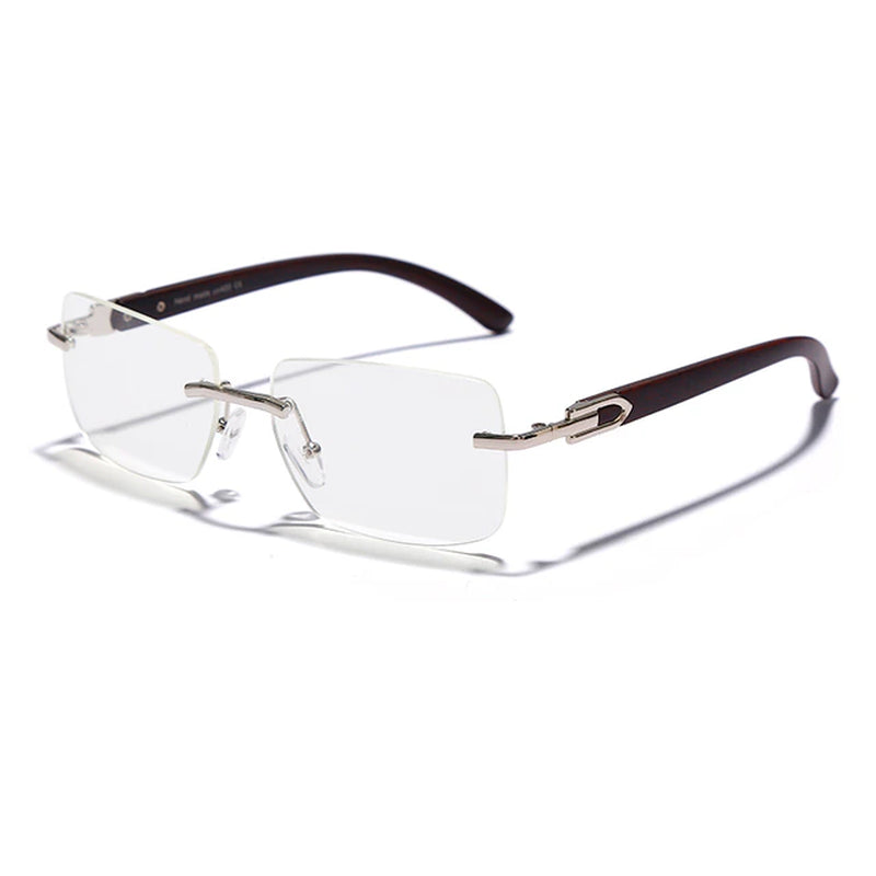  "Rimless Rectangle UV400 Sunglasses