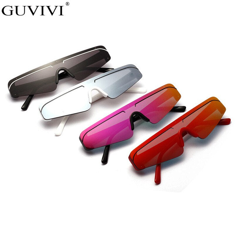  "Retro Semi-Rimless Sunglasses with UV400"