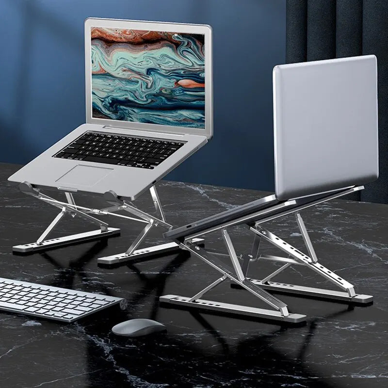  "MacFold Pro: Adjustable & Cooling Laptop Stand"