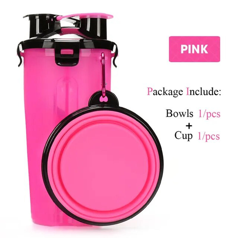 Pet Travel Duo: Collapsible Bottle & Bowl Combo"