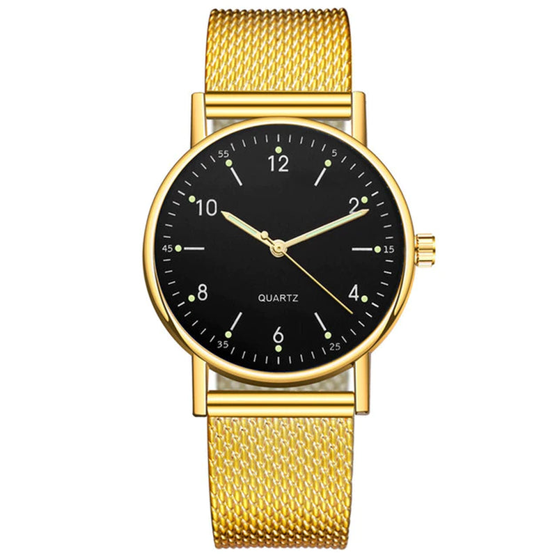 " "Heart Dial Unisex Mesh Strap Watch"