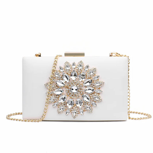 SunShine Diamond Clutch: Crystal Evening & Wedding Purse"