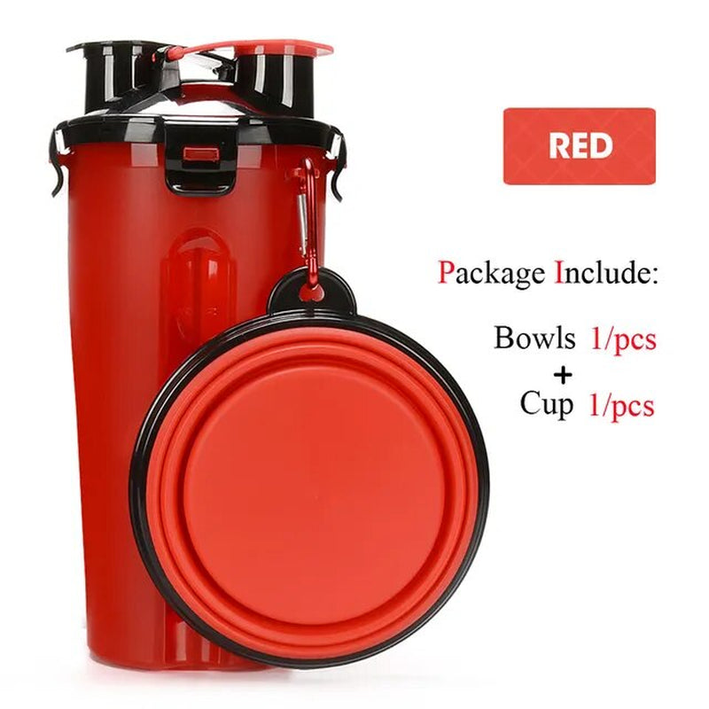 Pet Travel Duo: Collapsible Bottle & Bowl Combo"