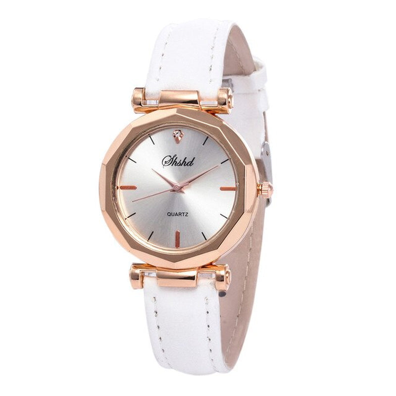 Luxurious Crystal-Embellished Leather Women's Watch - Waterproof, Analog Quartz Special Timepiece