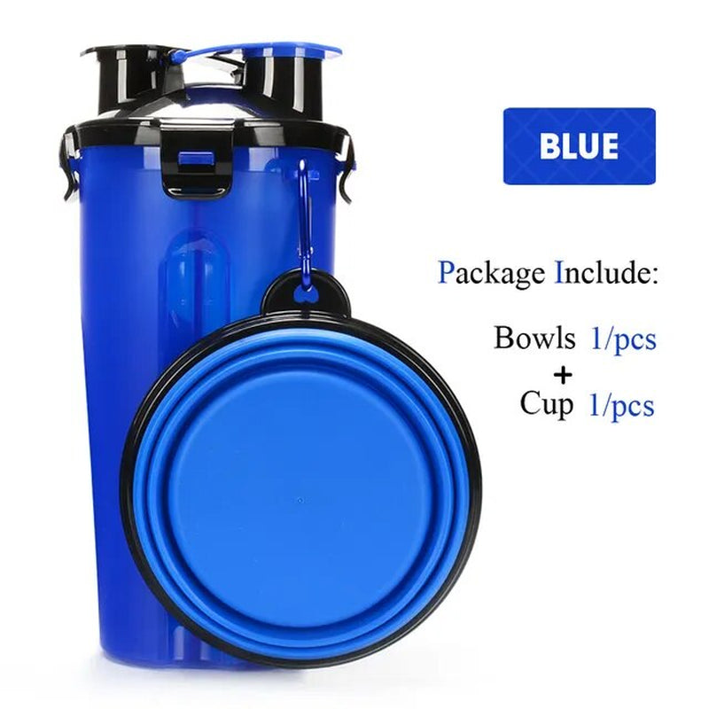 Pet Travel Duo: Collapsible Bottle & Bowl Combo"