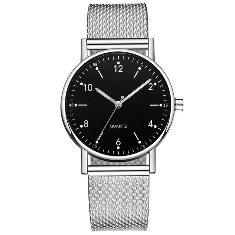 " "Heart Dial Unisex Mesh Strap Watch"