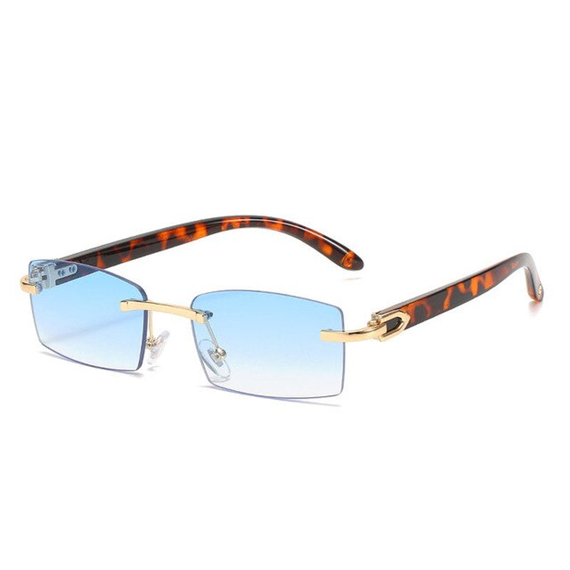  "Rimless Rectangle UV400 Sunglasses