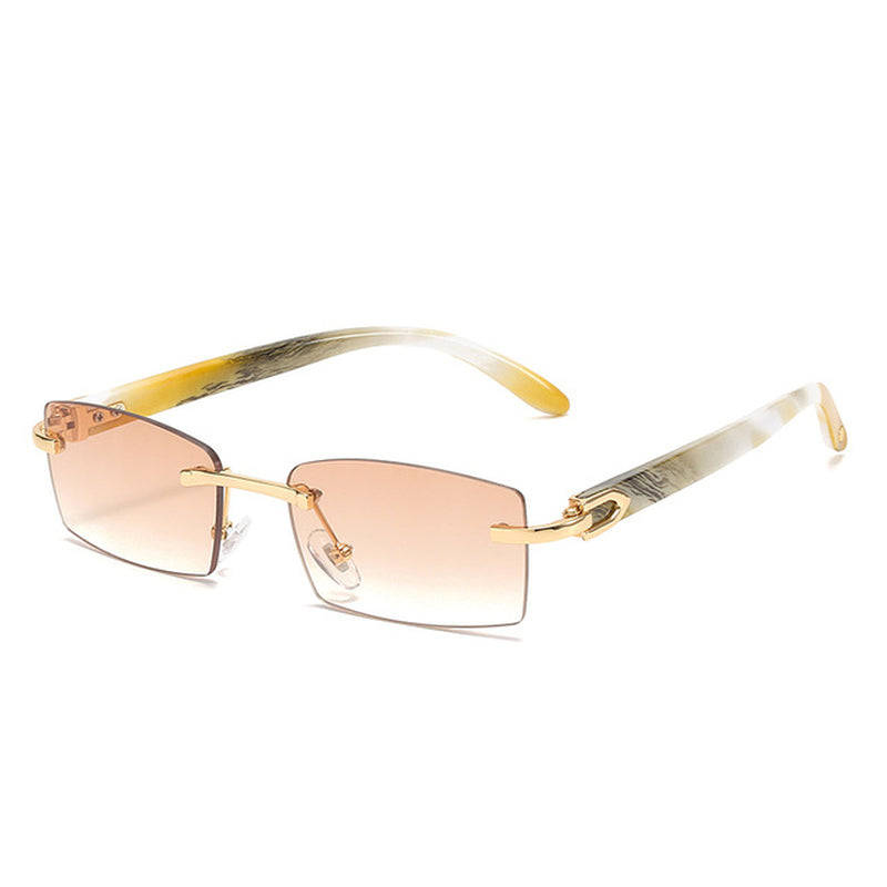  "Rimless Rectangle UV400 Sunglasses