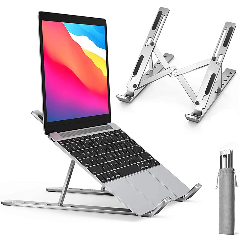 "AluFlex Stand: Adjustable & Portable Laptop Holder"