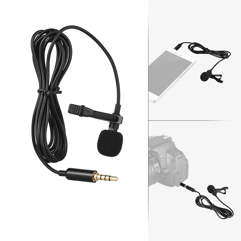  "ClipVoice 1.5M: Mini Portable Lavalier Mic with Multi-Connect"