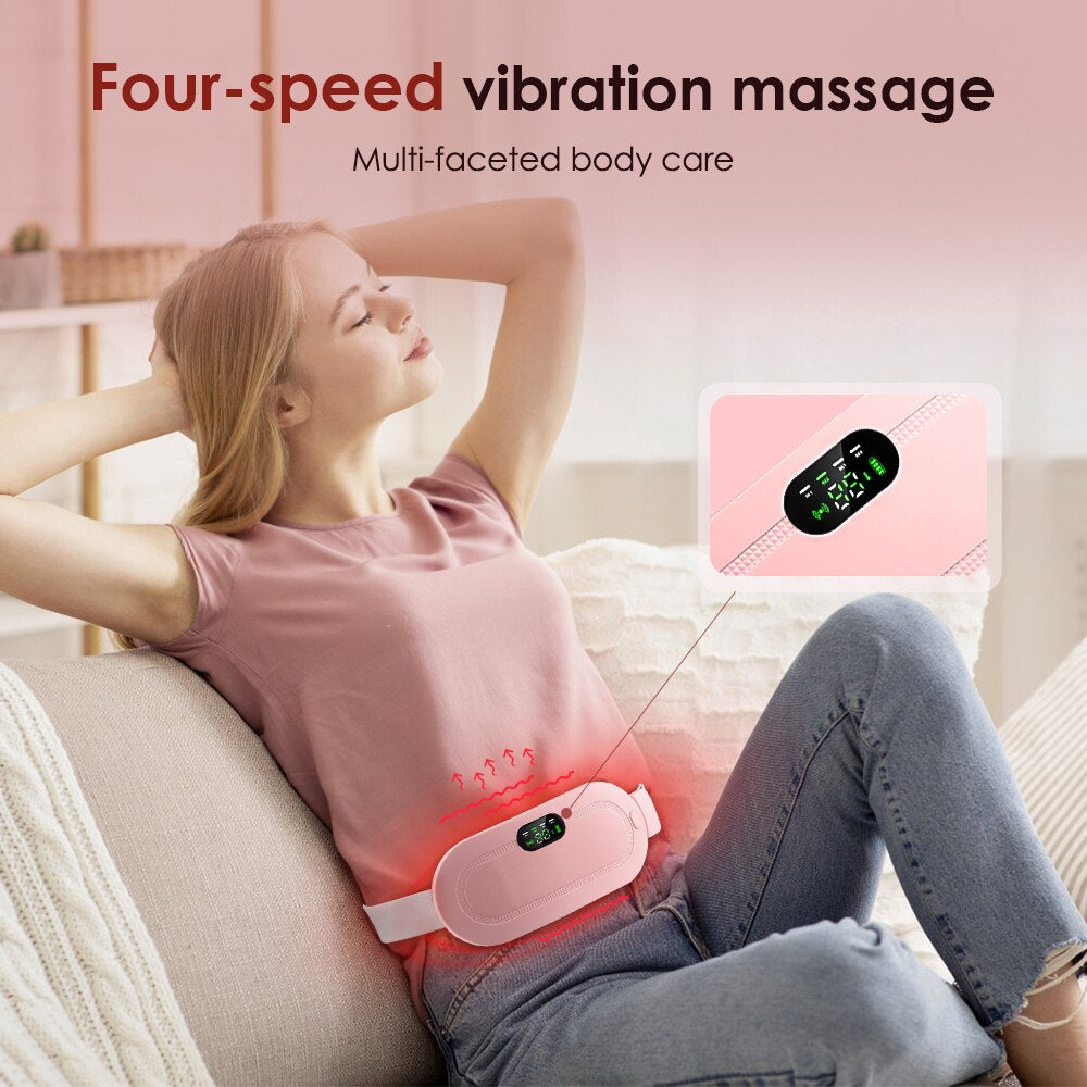  "EZRelief WarmVibe Belt: Menstrual Pain & Comfort System