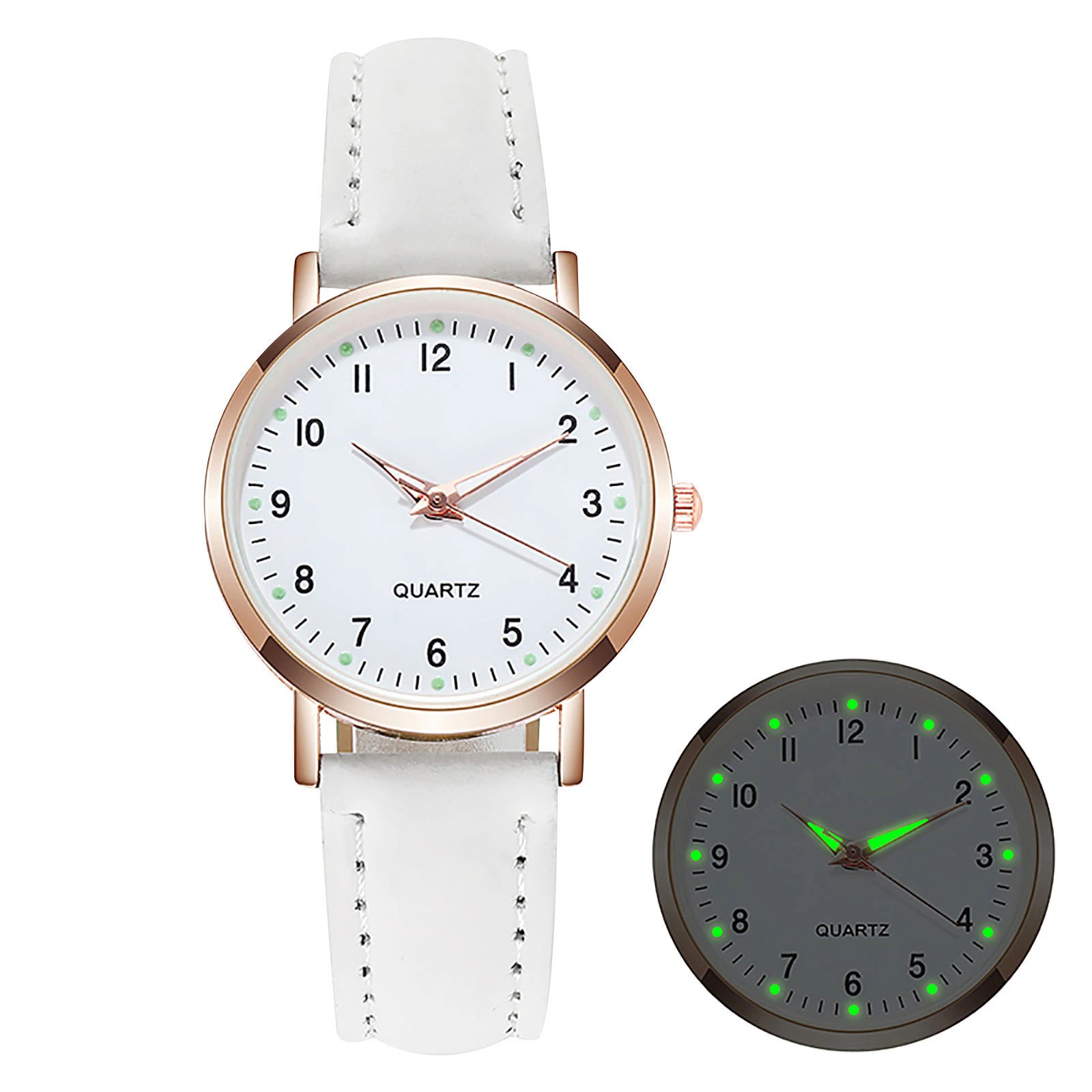 "Exquisite Quartz Watch for Women: Stylish Hand-Wind Design, Luminous Details, Leather Strap - A Must-Have Winner in Digital Wristwatches!"