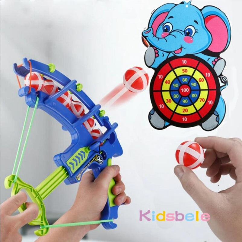  "DinoTarget: Sticky Ball Slingshot & Dartboard Set"