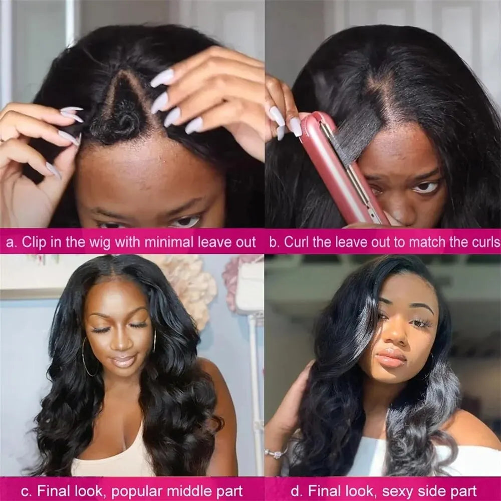 Upgrade Your Style with Brazilian Body Wave U-Part Human Wig"