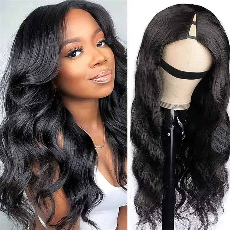 Upgrade Your Style with Brazilian Body Wave U-Part Human Wig"