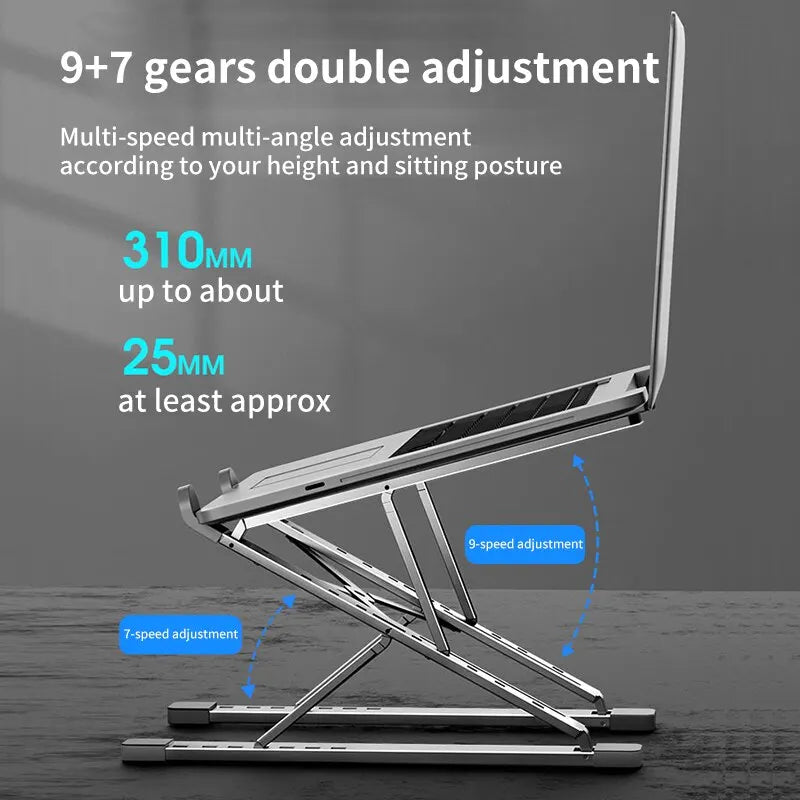  "MacFold Pro: Adjustable & Cooling Laptop Stand"