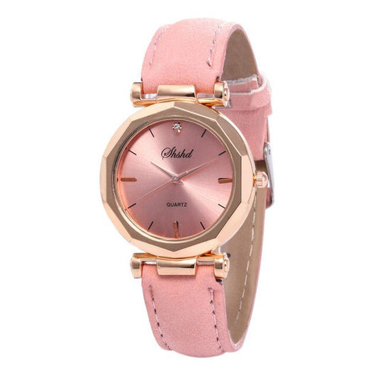 Luxurious Crystal-Embellished Leather Women's Watch - Waterproof, Analog Quartz Special Timepiece