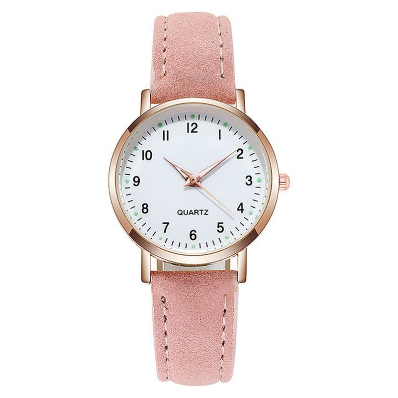 "Exquisite Quartz Watch for Women: Stylish Hand-Wind Design, Luminous Details, Leather Strap - A Must-Have Winner in Digital Wristwatches!"