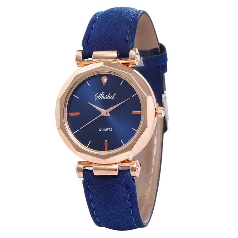 Luxurious Crystal-Embellished Leather Women's Watch - Waterproof, Analog Quartz Special Timepiece