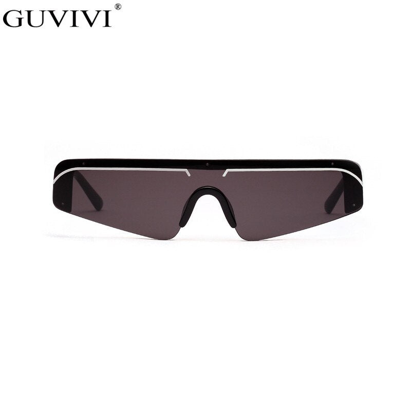  "Retro Semi-Rimless Sunglasses with UV400"