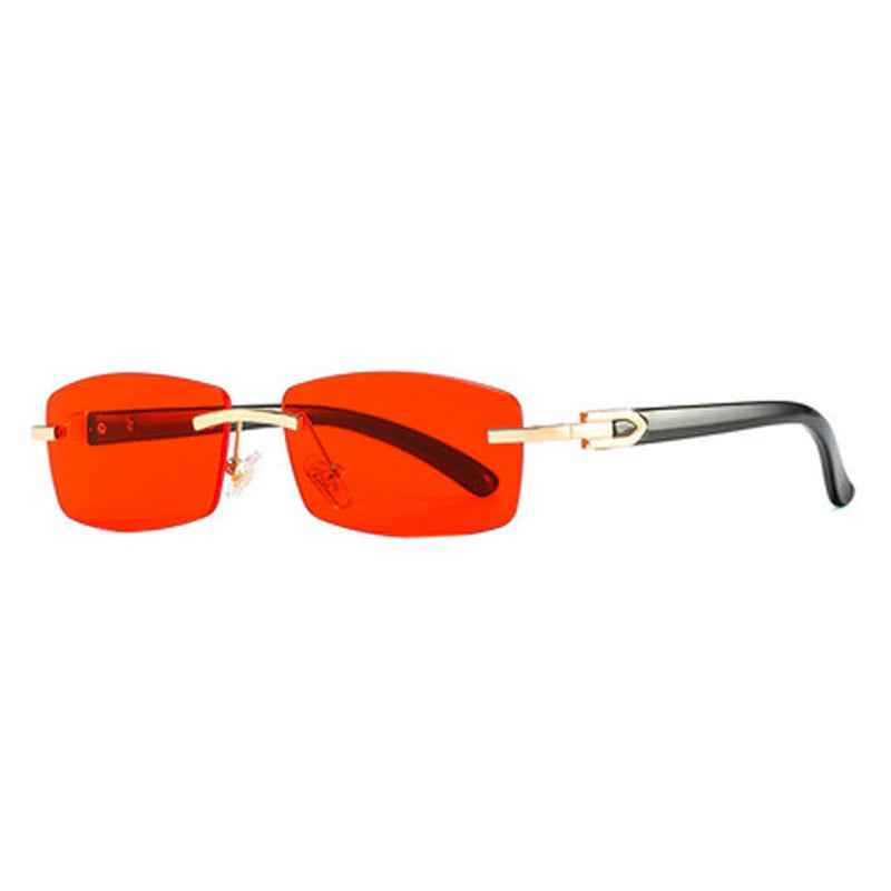  "Rimless Rectangle UV400 Sunglasses