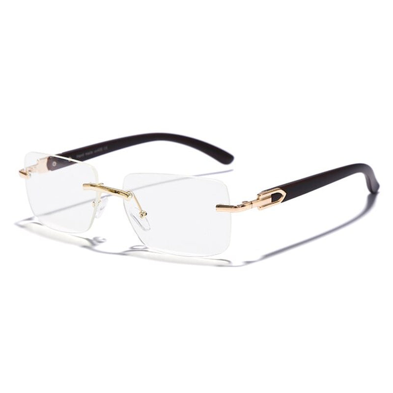  "Rimless Rectangle UV400 Sunglasses