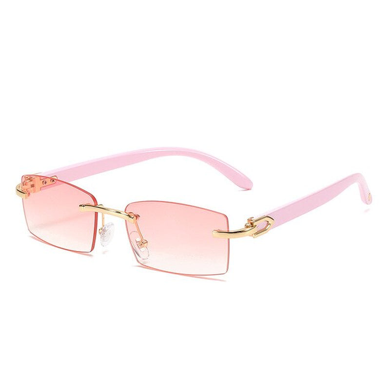  "Rimless Rectangle UV400 Sunglasses