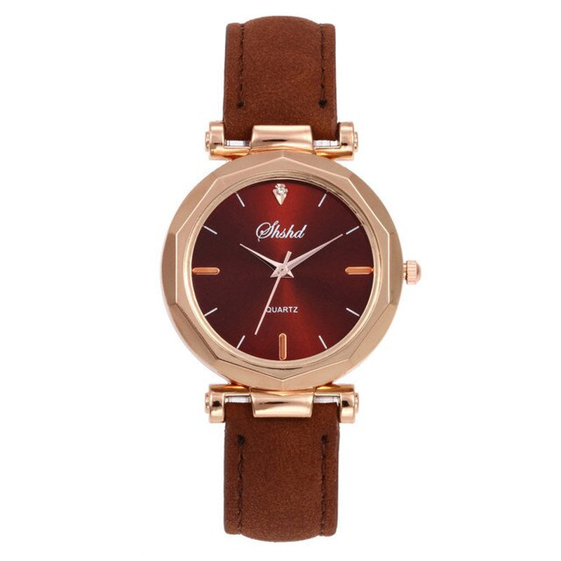 Luxurious Crystal-Embellished Leather Women's Watch - Waterproof, Analog Quartz Special Timepiece