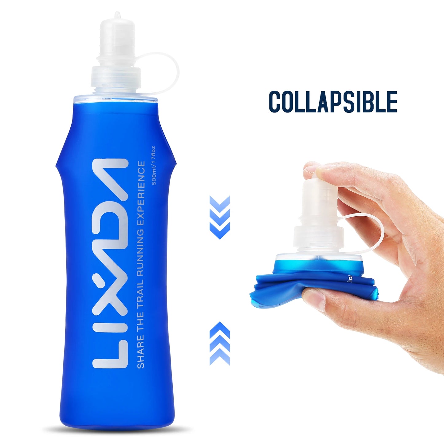 "Hydration On-The-Go: Foldable BPA-Free Outdoor Soft Bottle for Running, Hiking, Cycling, and Climbing"