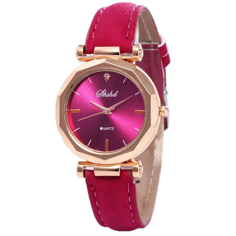 Luxurious Crystal-Embellished Leather Women's Watch - Waterproof, Analog Quartz Special Timepiece