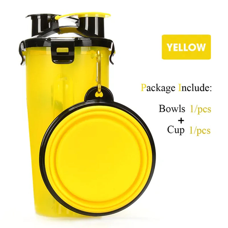 Pet Travel Duo: Collapsible Bottle & Bowl Combo"