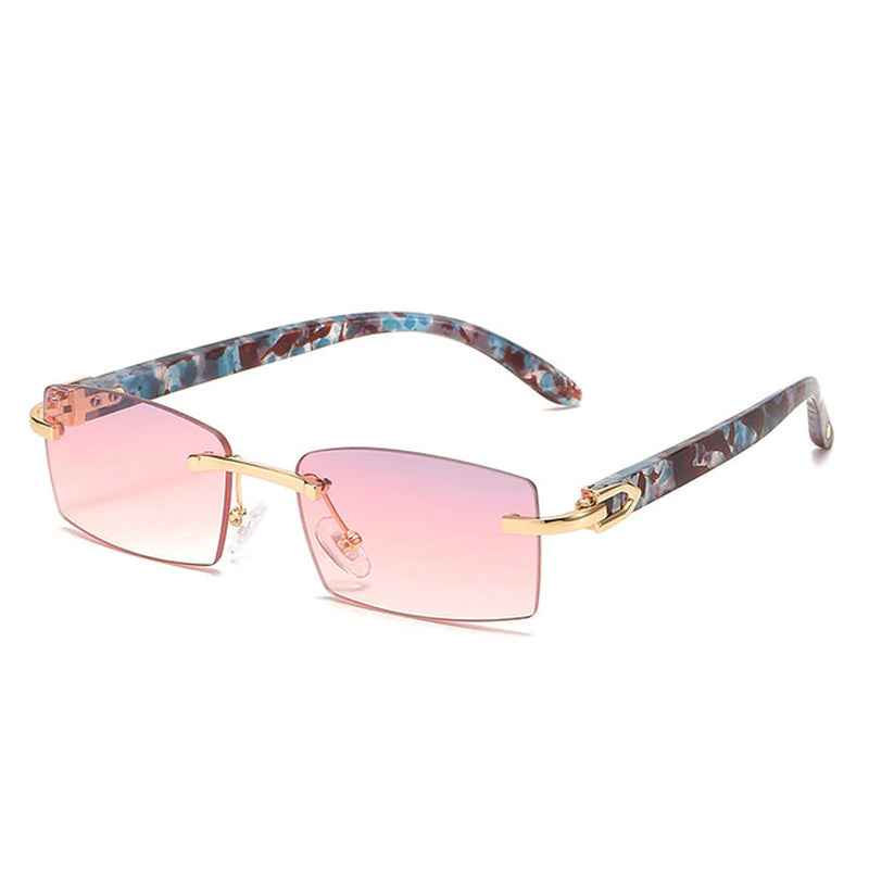  "Rimless Rectangle UV400 Sunglasses