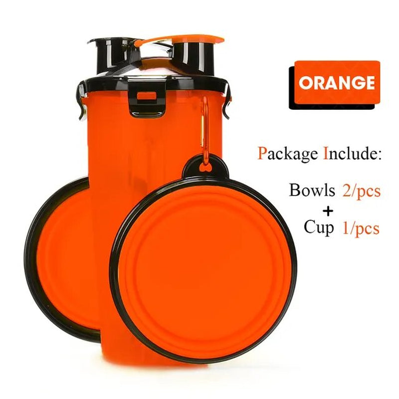 Pet Travel Duo: Collapsible Bottle & Bowl Combo"