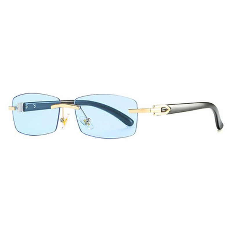  "Rimless Rectangle UV400 Sunglasses